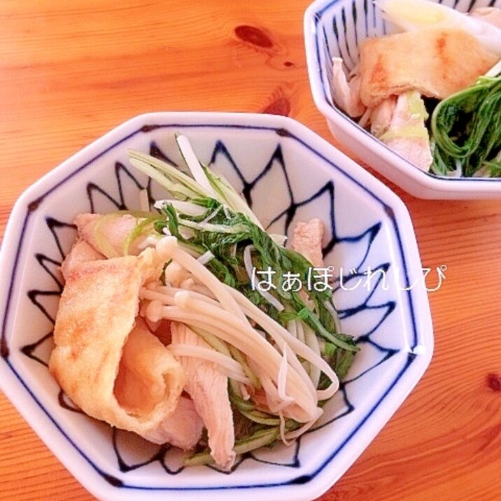 鷄肉と水菜のはりはり鍋✿